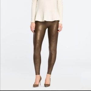Spanx faux leather leggings (L)